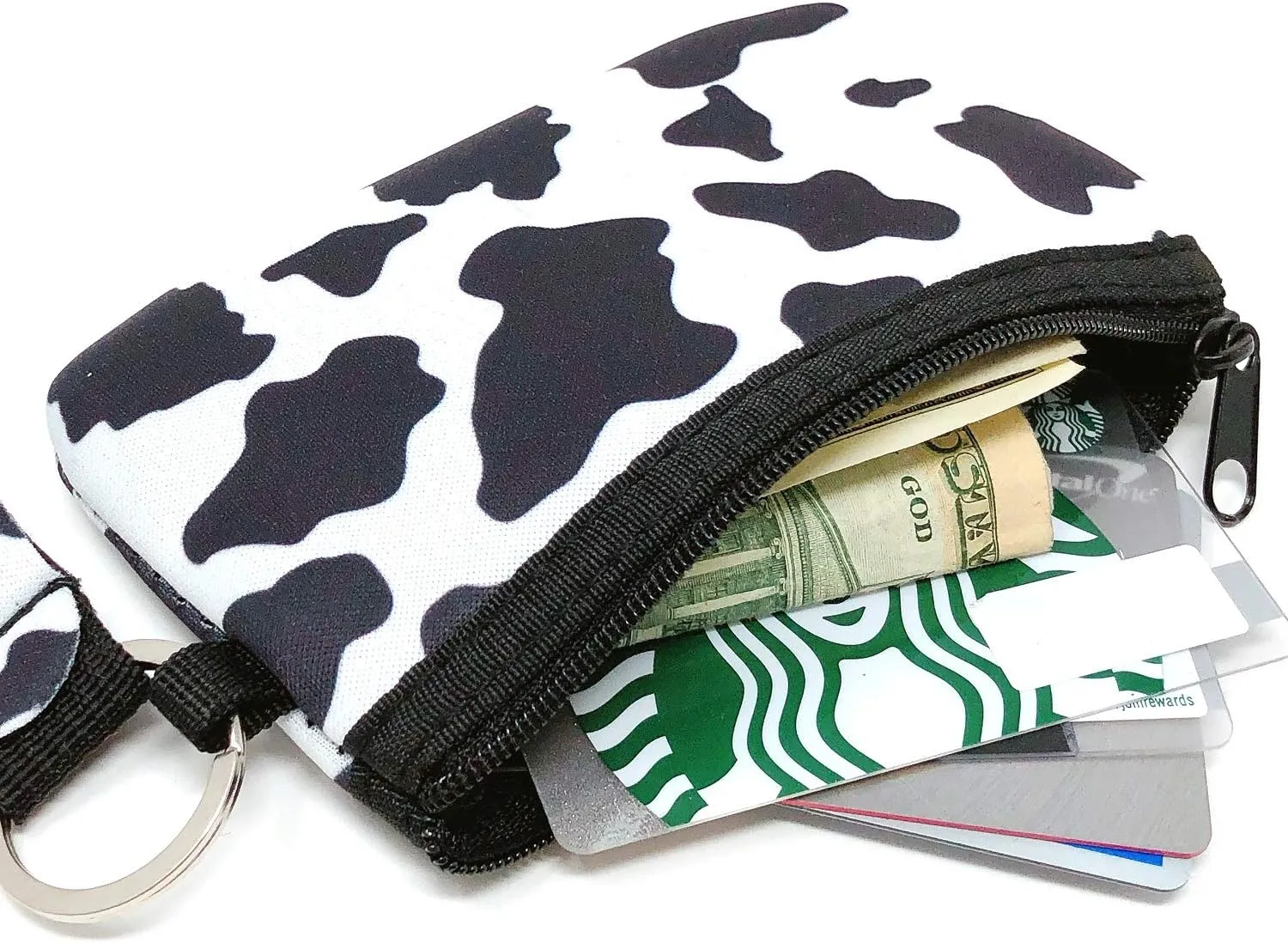 allydrew Neoprene Mini Wristlet Wallet/Credit Card ID Holder with Lanyard