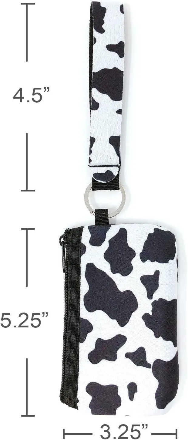 allydrew Neoprene Mini Wristlet Wallet/Credit Card ID Holder with Lanyard