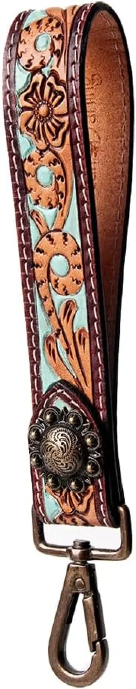 American Darling Hand Tooled Genuine Leather Handle Strap for Wristlet Bags | Phone Wrist Strap | Wristlet Keychain Strap for Wallet Purse Clutch Cellphone Key Chain Holder | Shoulder Bag Strap