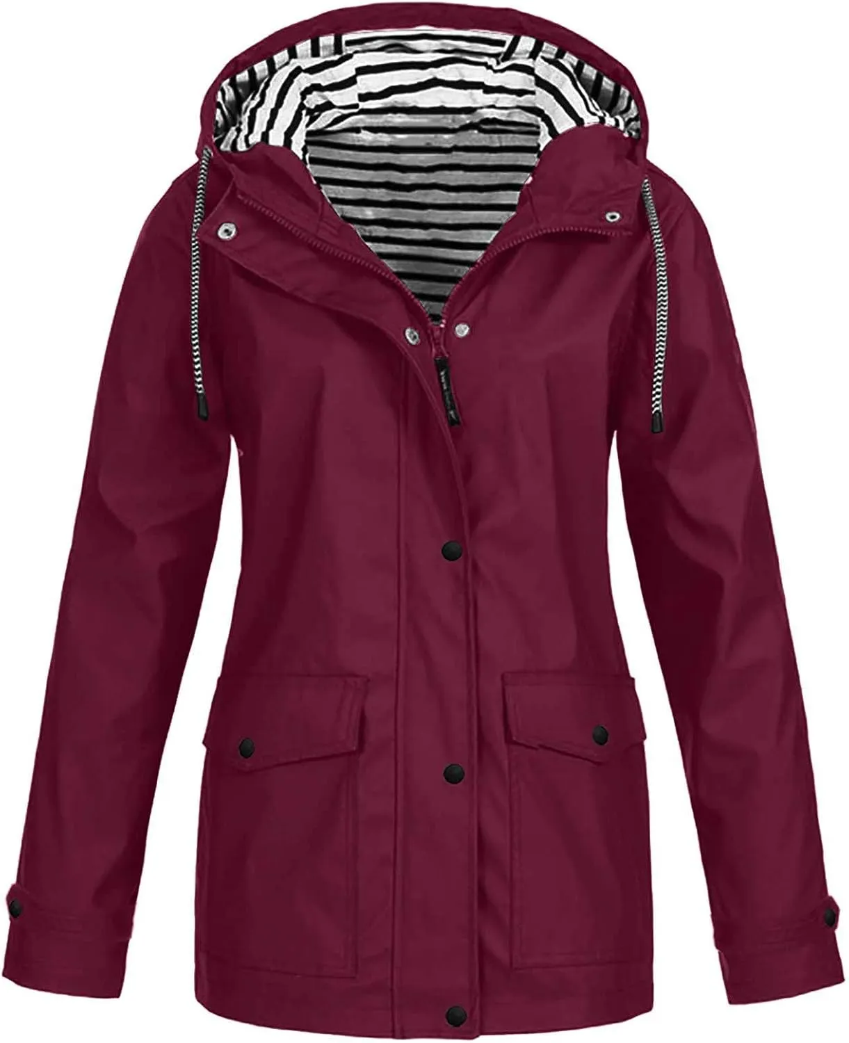 Aniywn Rain Jackets for Women Waterproof Rain Jacket Lightweight Outdoor Windbreaker Rain Coat Shell for Hiking, Travel
