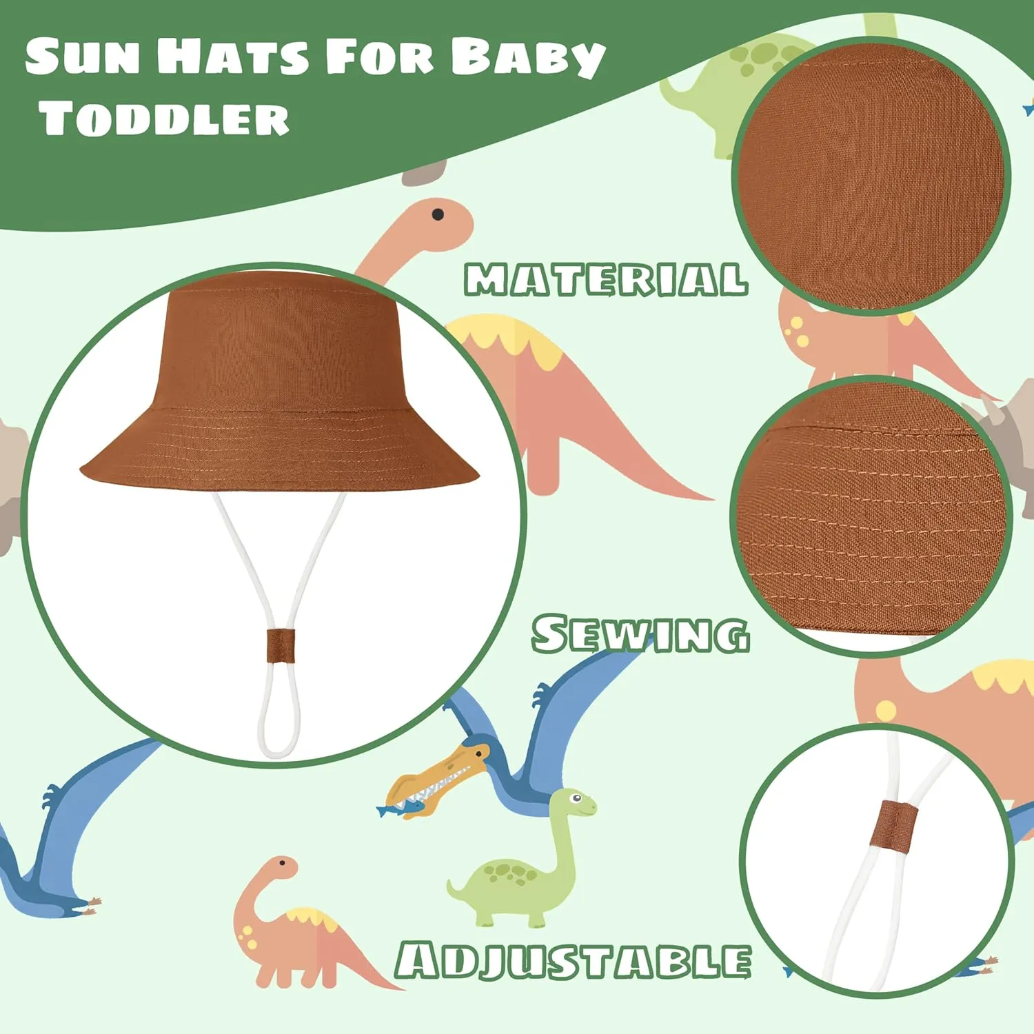 Baby Sun Hat Toddler Bucket Hats Summer Sun Protective Kids Beach Hats Wide Brim Outdoor Camping Hat for Boys Girls