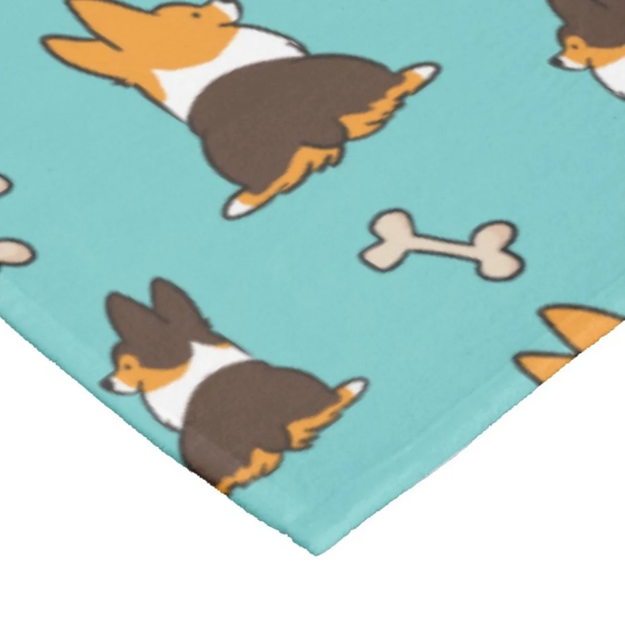Blue Tricolor Corgi Butts & Bones Fleece Blanket | 3 Sizes