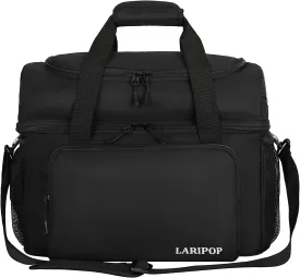 Bowling Ball Bag with Double Ball Holder - Fits Bowling Shoes Up to Mens Size 16