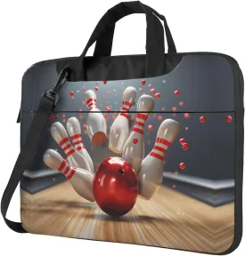 Bowling ball knocked away portable single-shoulder laptop bag, a must-have for multifunctional business travel, made of Oxford cloth, stylish shockproof design, size is 14 in