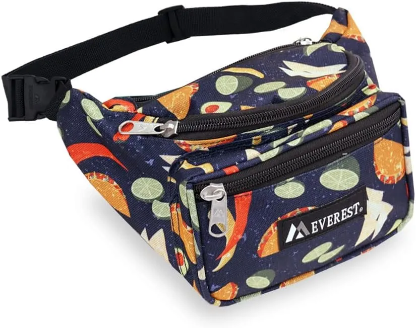 Everest Signature Pattern Waist Pack, Tacos, One Size