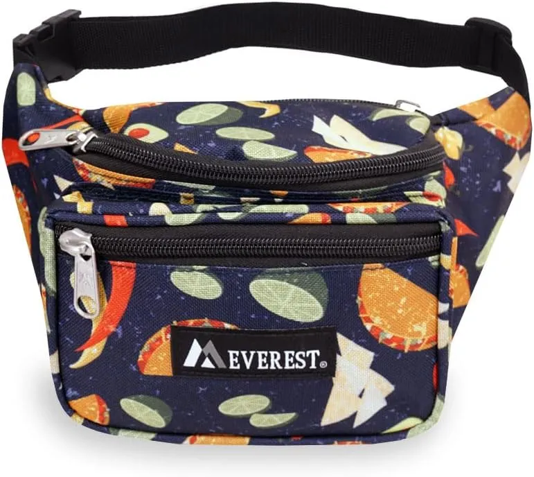 Everest Signature Pattern Waist Pack, Tacos, One Size