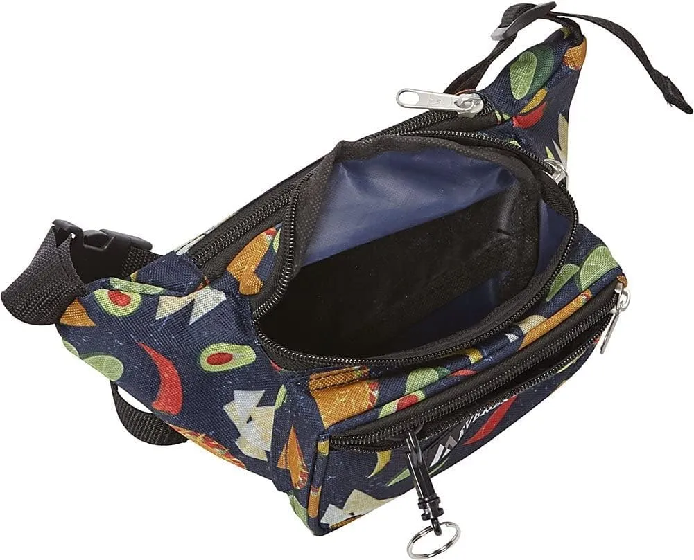 Everest Signature Pattern Waist Pack, Tacos, One Size