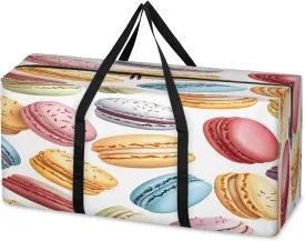 French Macarons XXL Heavy Duty Extra Large Moving Bags with Strong Zipper, Storage Tote Supplies Packing Boxes for Moving, Colorful
