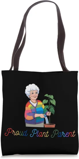 Gay Pride Month Proud Plant Parent Rainbow Grandma Core Love Tote Bag