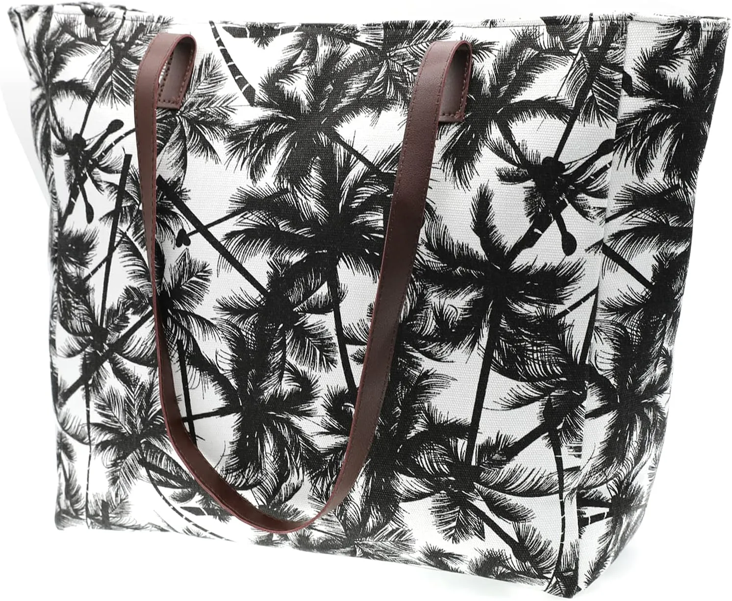 JNF Extra Large Canvas Beach Bags for Women Shoulder Bag Beach Tote Bag with Cotton Rope Handles