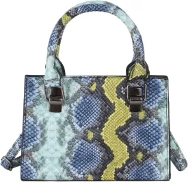 Leather Crossbody Shoulder Zipper Satchel Purse Women Mini Top Handle Snakeskin Print