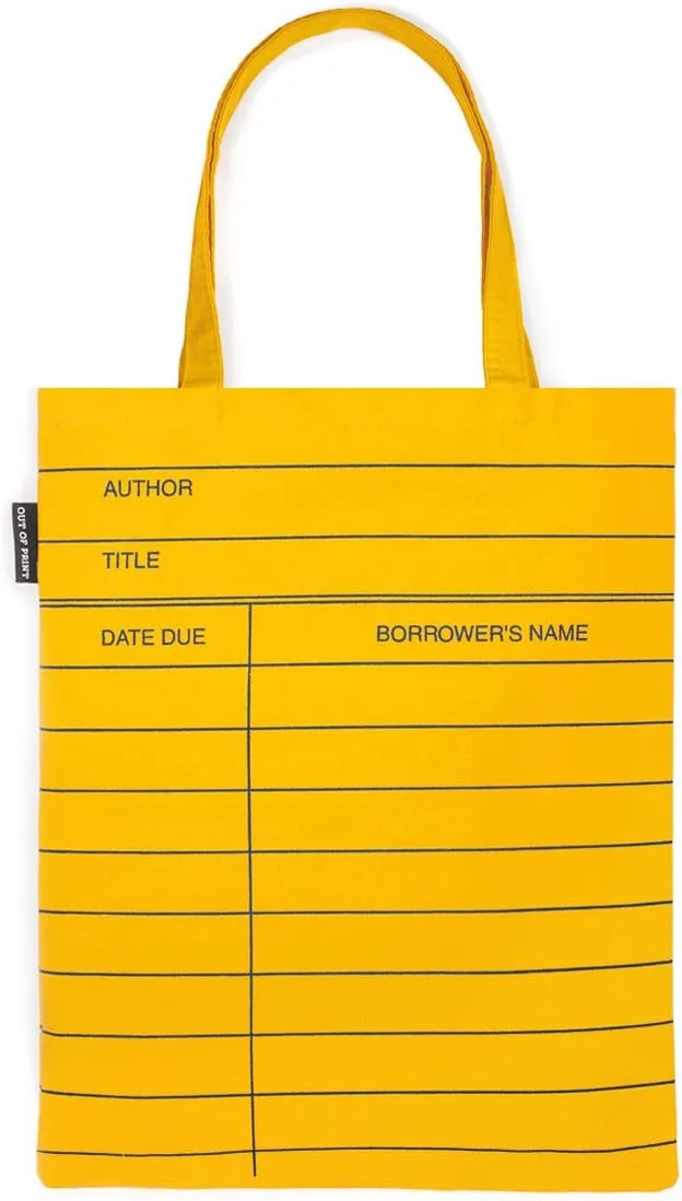 Out of Print Literary and Book-Themed Canvas Tote Carrying Bag for Book Lovers, Readers, and Bibliophiles
