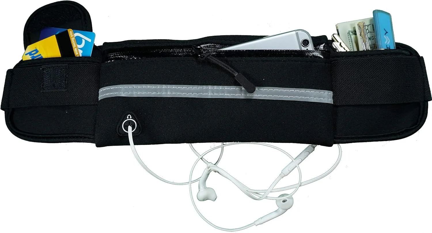 Running Belt Waist Pack - Water Resistant Runners Belt Fanny Pack for Hiking Fitness  Adjustable Running Pouch for Phones iPhone Android