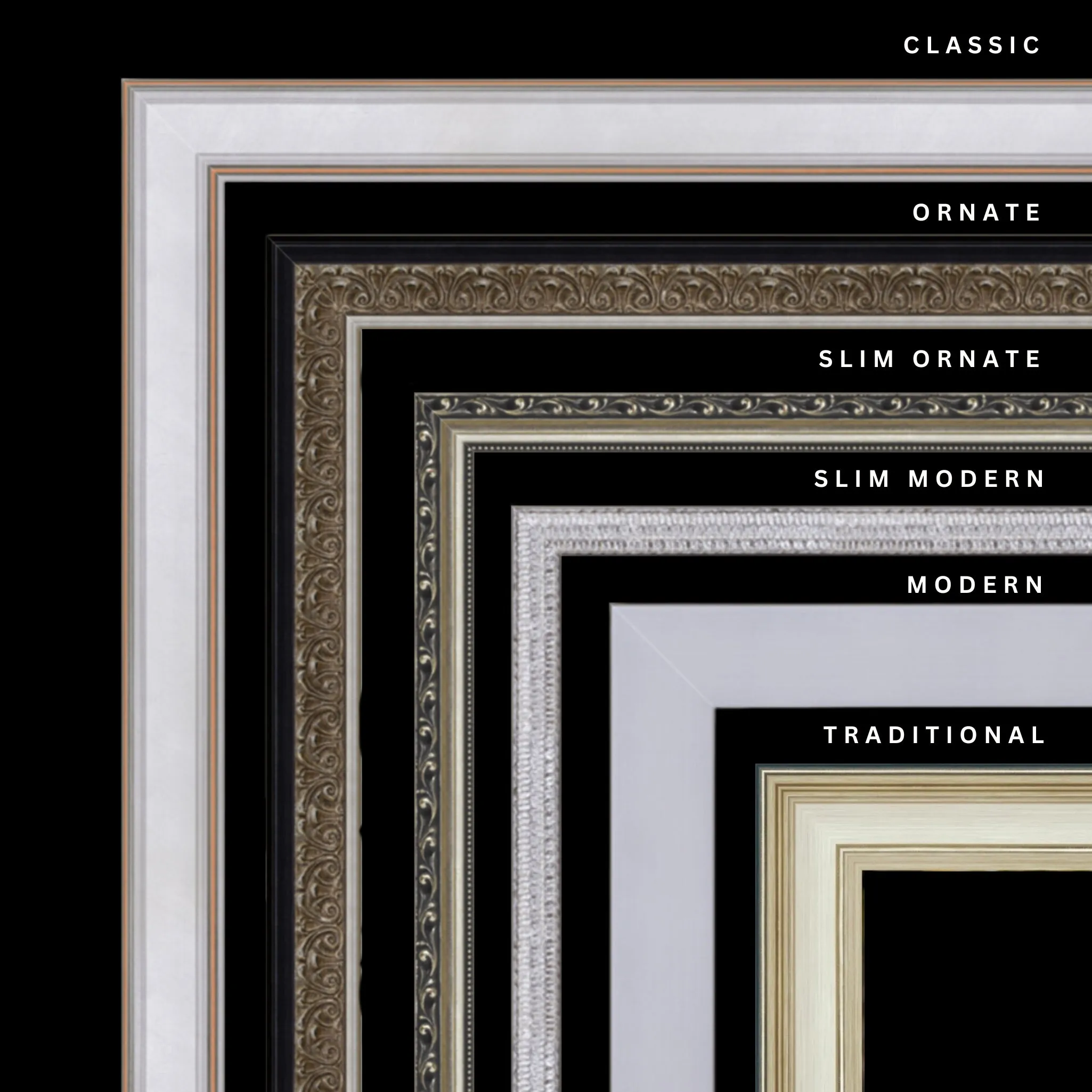 Silver 34x24 Picture Frame Ornate Traditional antique