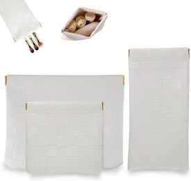 Small Makeup Bag for Purse 3 Pcs Small Pouches for Purse, Mini Pouch White Waterproof Tiny Pouch, can be Used to Hold Lipstick, Change, Headphones, Glasses