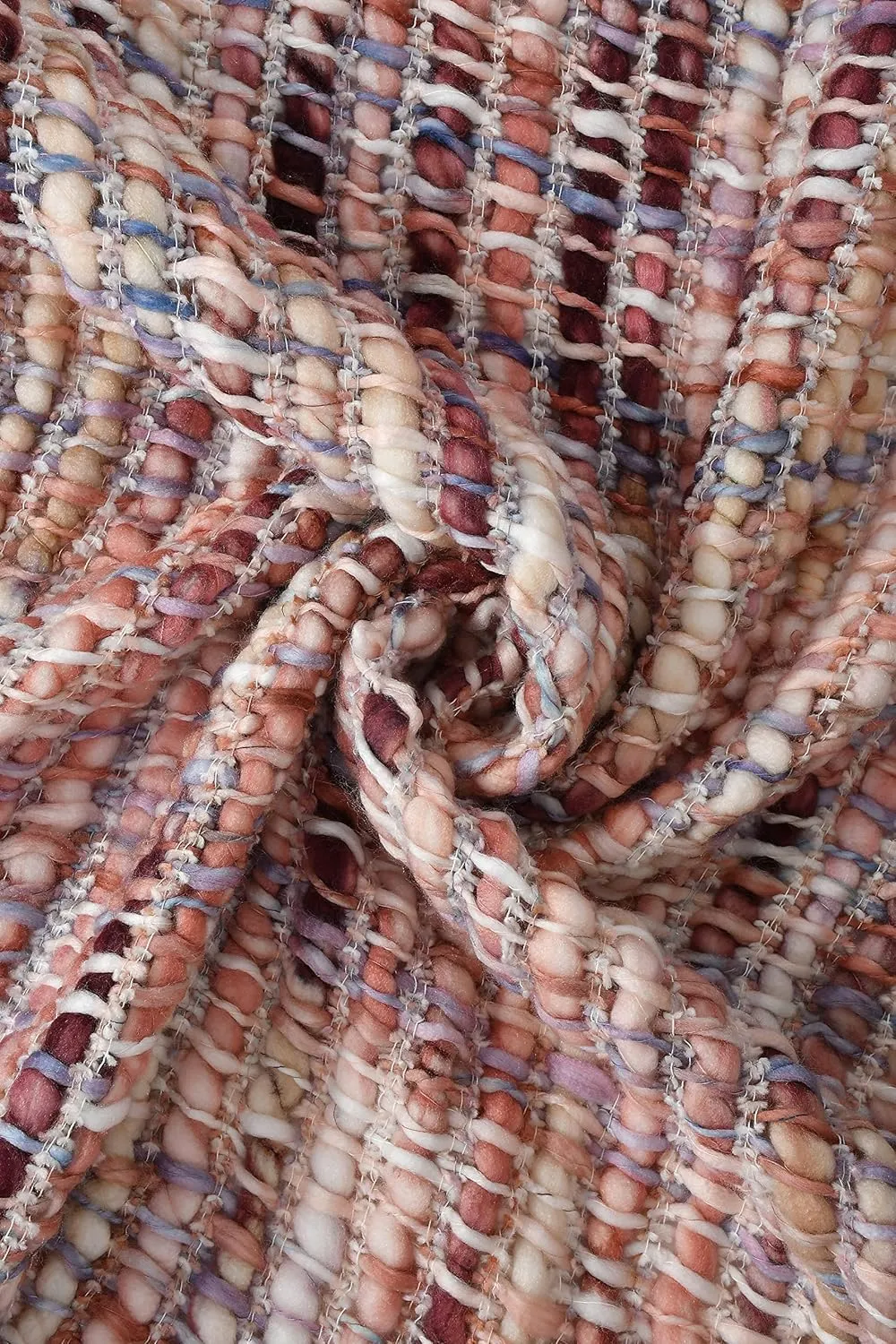 Soft Throw Blanket | Throw Blanket for Sofa, Bed, Chair and Travel | Rust Throw Blanket |100% Acrylic| Pack of 1, 50x 60INCH (Pink White)