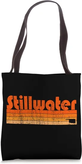 Stillwater, Oklahoma Retro 80s Style Tote Bag
