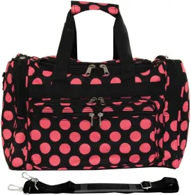 World Traveler 81T16-639 Duffle Bag, One Size, Black Pink Dot II